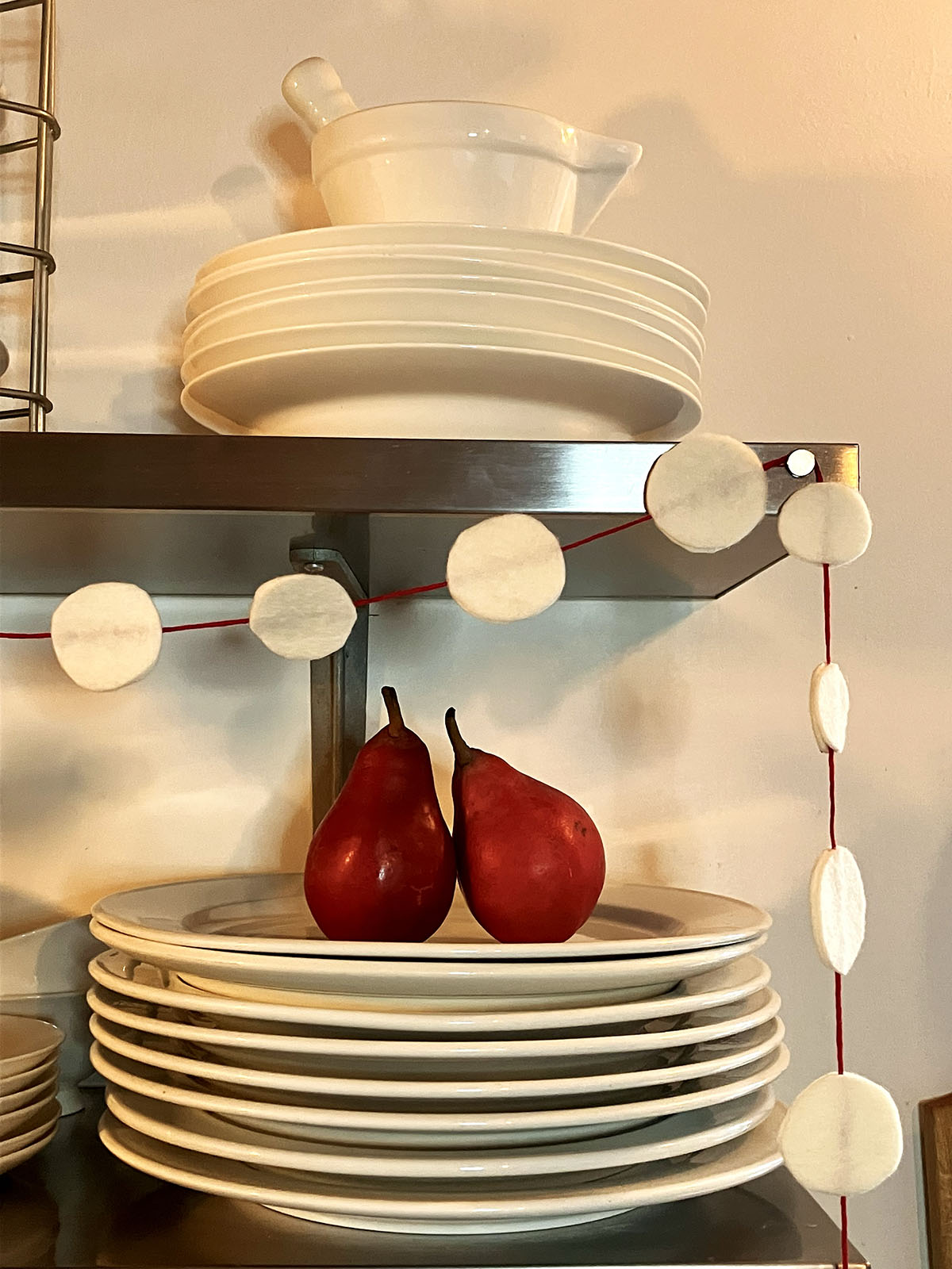 A5 Mini White Dot Garland