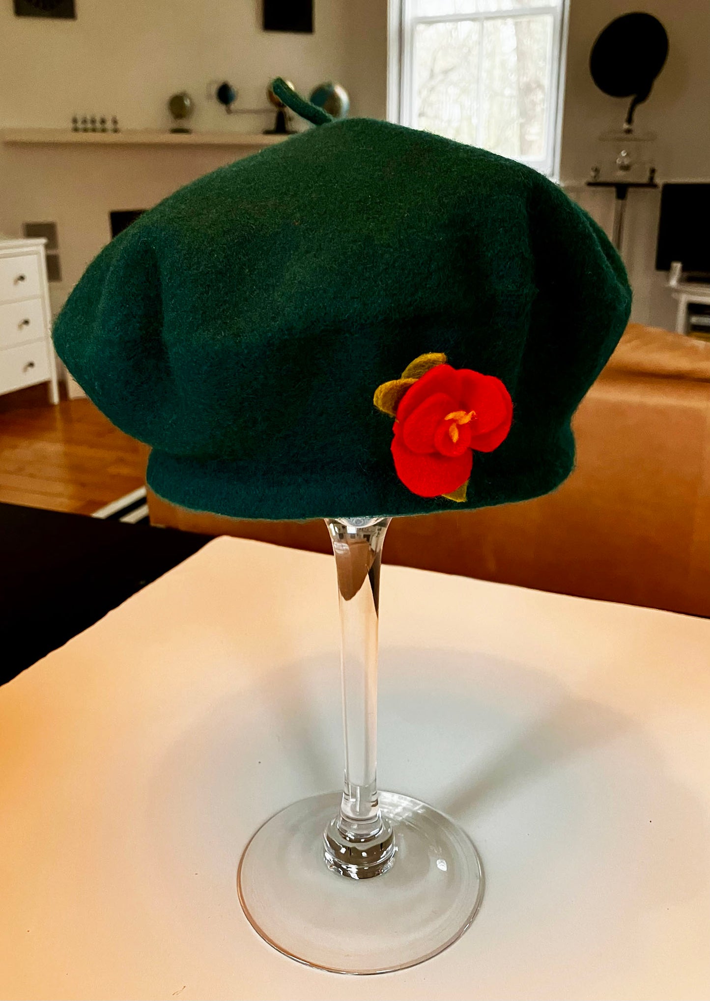 A Red Flower Pin