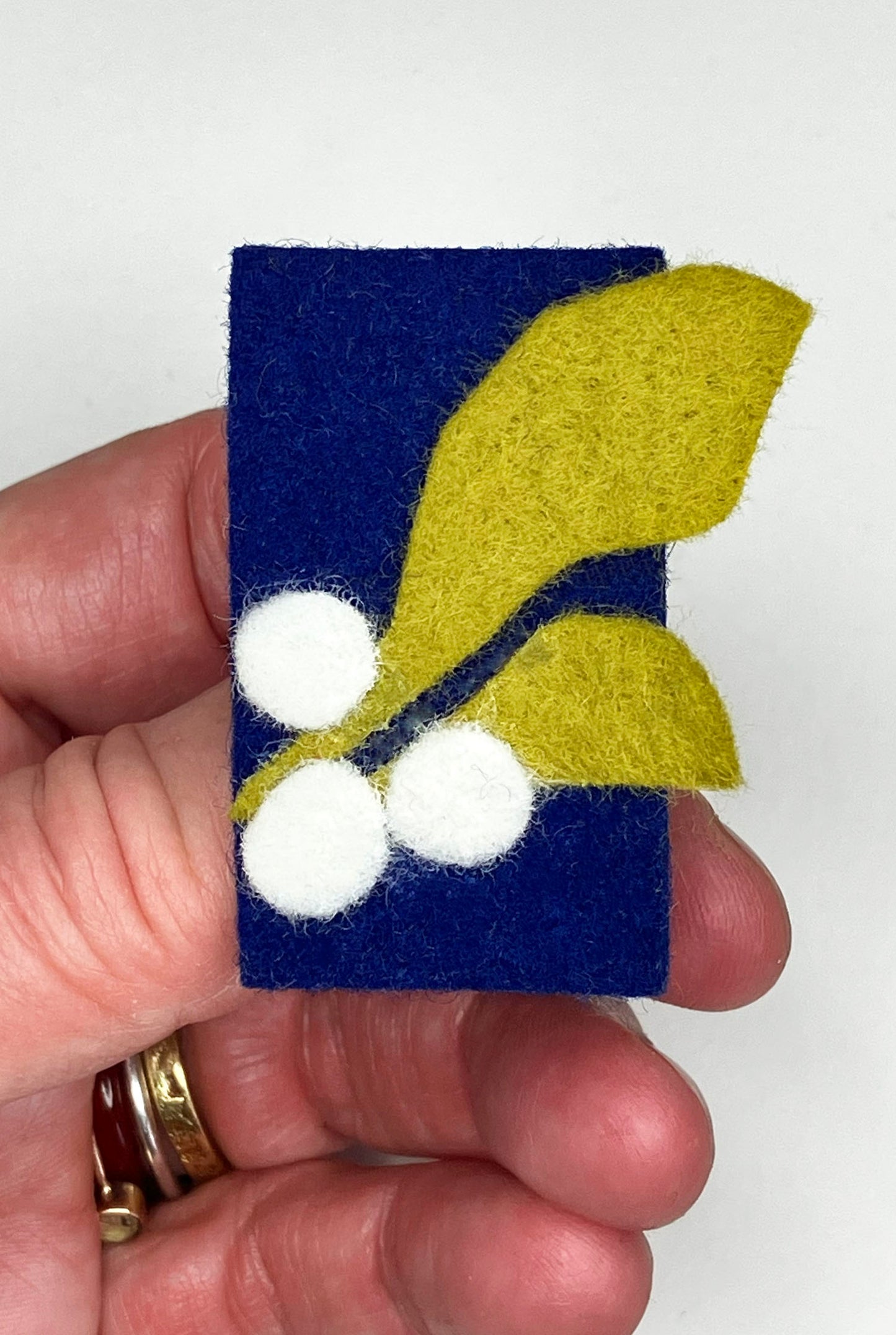 A White Berry Brooch