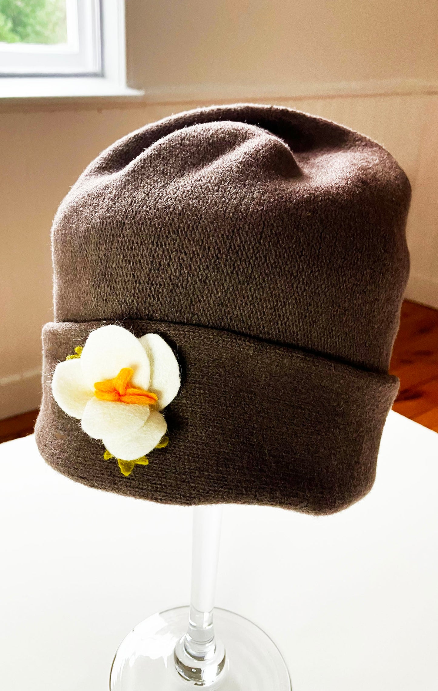 White Flower Pin