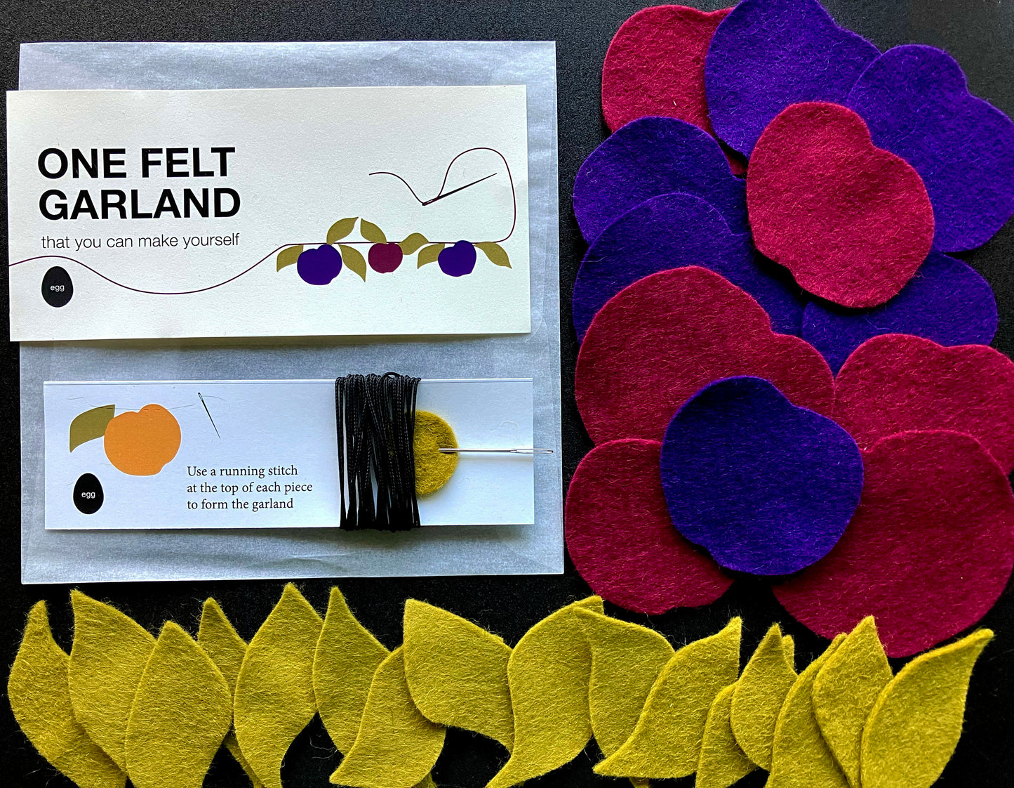 c Garland Kit - Plum Felt
