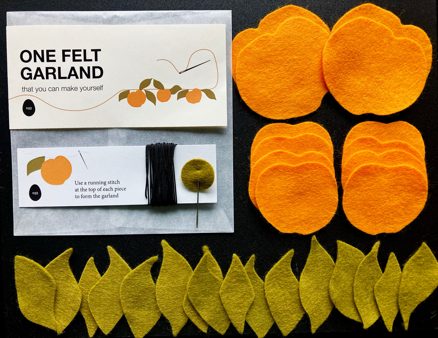 F. One Felt Garland - Peach