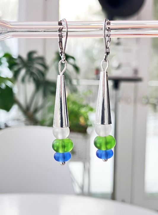 13. Glass Bead Drop Earring