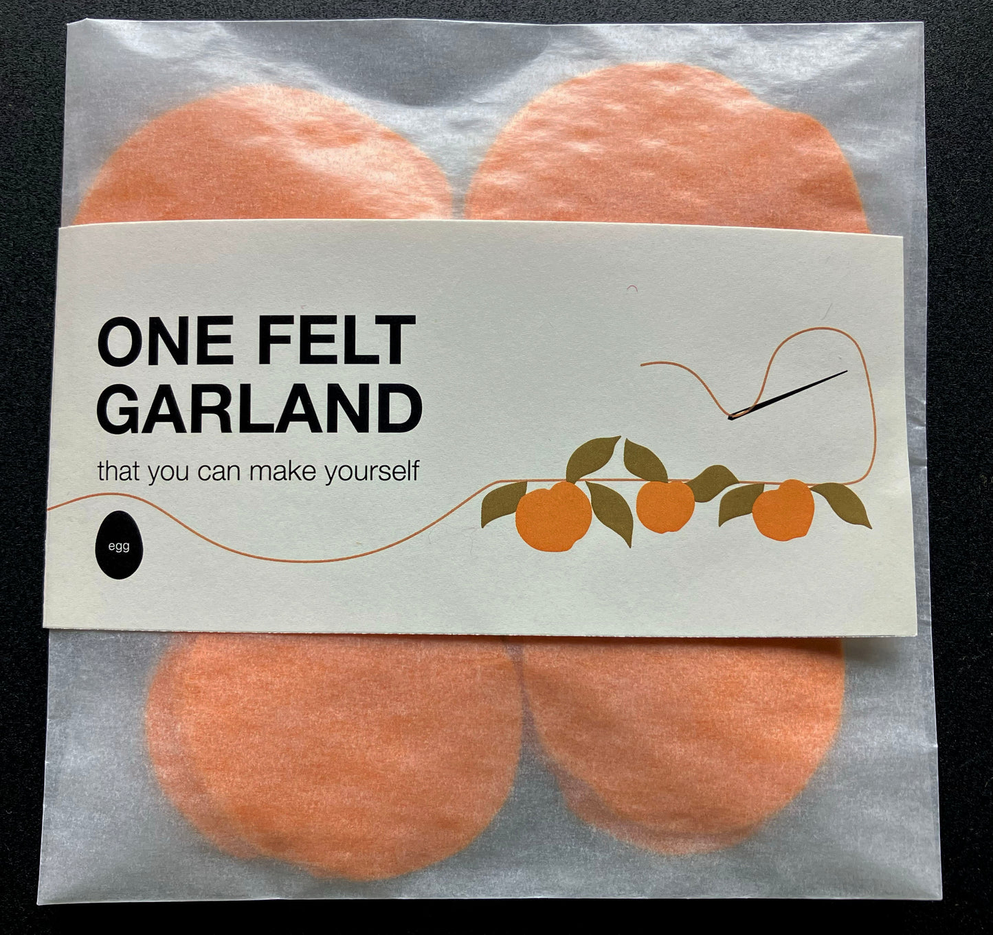 F. One Felt Garland - Peach