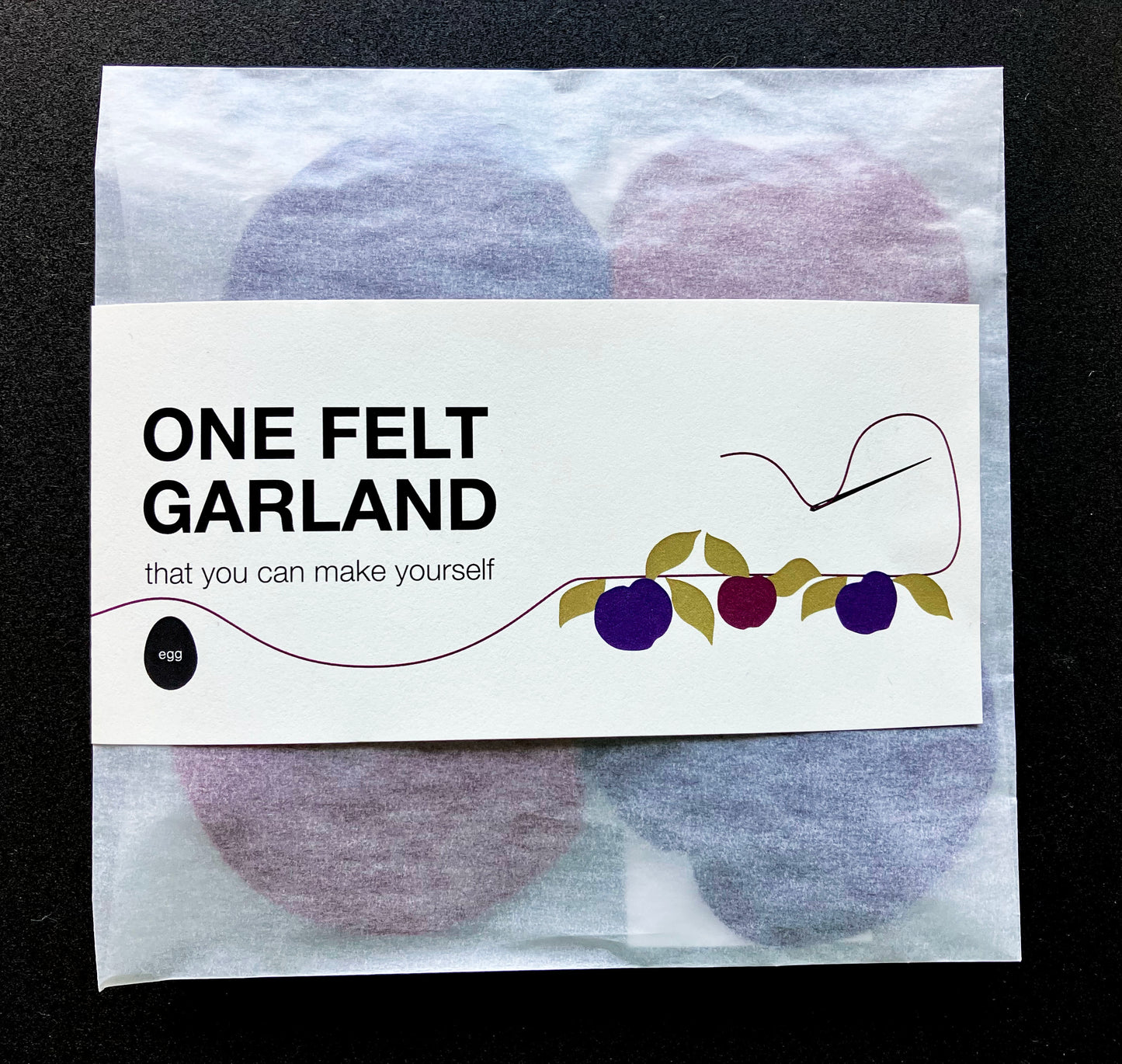 G. One Felt Garland - Plum
